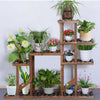 Steady Vertical Wood Plant Stand 5-Tier Flower Pot Shelf for Livingroom Balcony