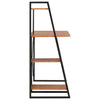 Desk with Shelving Unit Black and Brown 102x50x117 cm B1J6