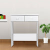 2 Drawer Dressing Table Wooden Vanity Computer Desk Bedroom Furniture Office UK