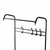 Clothes Shoe Rack Hanger Metal 4 Hooks Hat and Coat Stand Hook Shelf Black/White