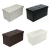 Double Large 2 Seater Ottoman Storage Box Faux Leather Folding Seat Footstool