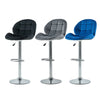 2x Adjustable Breakfast Bar Stools Velvet Swivel Gas Lift Chair Kitchen Pub