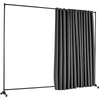 Room Divider Portable Panel Room Divider with Wheels 118.5"x94.7" Gray