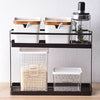 Metal Durable 2 Tie Spice Rack Stand Kitchen Jar Storage Shelf Corner Organiser