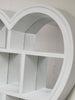 WHITE HEART MIRROR SHELF 6 SECTIONS BED BATH ROOM HEART SHAPE WALL MIRROR SHELF