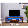 Modern 130cm High Gloss Door and Matt Body TV Unit Stand Cabinet W/ LED Lights