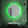 Round LED Bathroom Mirror RGB Backlit Dimmable Illuminated Lights Demister 600mm