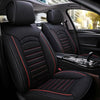 Black Deluxe Car Seats Covers Pu Leather Universal Protector Full Set Front