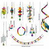 15 Pack Parrot Set Toys Metal Rope Small Ladder Stand Budgie Cockatiel Cage Bird