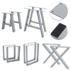 2PC Grey Industrial Steel A Shape Table Legs Desk Bench X Cross Frame Legs Frame
