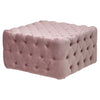 Blush Pink Chesterfield Footstool Velvet Pouffe Button Coffee Table Sofa Ottoman