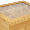 Woodluv 12 Compartment Tea Bag Caddy Box Organizer and Storage