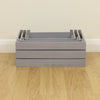 Set of Grey Wooden Slatted Apple Crates 3 x Home Storage/Display Hamper Boxes