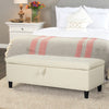 Storage Ottoman Bench Faux Leather Padded Seat Bed End Bench Hallway Long Stool