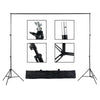 10Ft Heavy Duty Adjustable Photography Background Support Stand Kits + Carry Bag