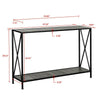 Industrial Slim Hallway Console Table Hall Entryway Narrow Double Oxford Storage