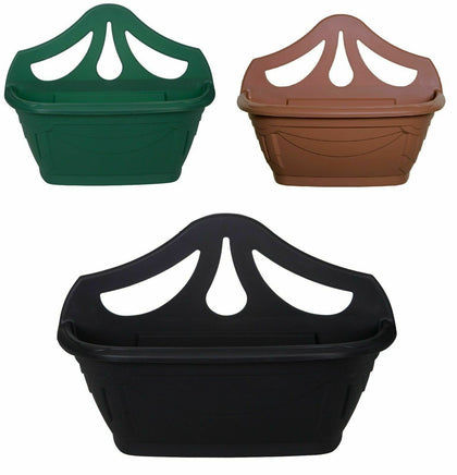 GARDEN PLANT FLOWER BASKET POT PLANTER CONTAINER VENETIAN WALL FENCE MOUNTED