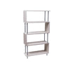 5 Tier S-Shaped Bookshelf Bookcase Shelf Storage Wood Furniture for Home Office