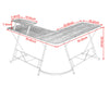 L-shaped Computer Desk Corner Table Workstation Home Office Study Furniture