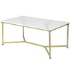 Modern Rectangular Coffee Tea Table with Metal LegsLiving Room Office Furniture