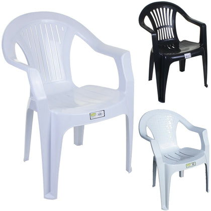 PLASTIC CHAIRS OUTDOOR GARDEN FURNITURE STACKING PATIO LAWN SEATING PARTY BBQ