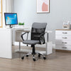 Vinsetto Office Chair Linen Mesh Fabric Swivel Home Desk Chair w/ Wheel, Grey