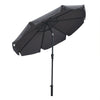 2.5m 3m Garden Patio Parasol Umbrella 8 Sturdy Ribs With Tilt Mechanism Outdoor