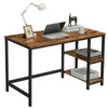 Computer Desk Writing Study Workstation 2-Tier Storage Wooden Home Office LWD47X