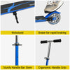 Folding Kids Stunt Adjustable T-Bar Push Kick Aluminum Led Wheel Scooter Blue