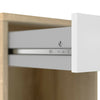 Homeline Modern 1 Drawer Bedside Cabinet / White Gloss Small Bedroom Side Table
