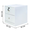 Bedside Cabinet 2 Drawers with Key LOCK Nightstand Table Storage Cabinet Unit