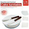 Cake Decorating Turntable Set icing nozzles Spatula Display Stand Rotating Kit