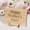 Mothers Day Gift Wood Plaque Desktop Stand Happy Mother's Day Sign Card Present