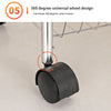 4 Tier Portable Kitchen Salon Spa Trolley Cart Storage Rack Rolling Wheels Metal