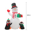 Inflatable Christmas Snowman Penguins LED Lighting 180cm Outdoor Xmas Decoration