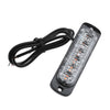 4X 6LED AMBER RECOVERY 12/24V CAR STROBE LIGHTS ORANGE GRILL BREAKDOWN FLASHING