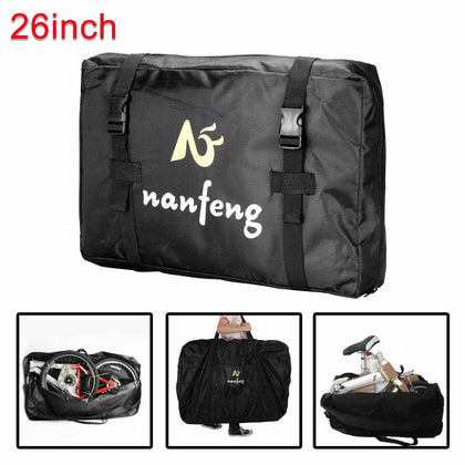 UK Folding Bike Strong Heavy Duty Bicycle Cycle Travel Carry Bag Storage 26Inch