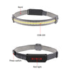 COB+LED Headlamp Headlight Torch Flashlight Work Light Bar Head Band Lamp USB