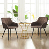 2 Pcs Dining Chairs Armchair PU / Velvet Kitchen Dining Room Restaurant Office