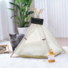 Pet Tent Teepee Bed Foldable Dog Puppy Cat Nest House Portable Kennel w/ Cushion