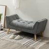 Upholstered Bed End Bench Tufted Window Hallway Seat Chaise Lounge Pouffe Stool