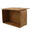 Set of 3 Storage Basket Organiser Box With Lid Hamper Seaweed Resin Woven Home