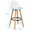 2x Breakfast Bar Stool High Chair PU Leather Kitchen Chrome w/Footrest Home Shop