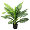 2.7 ft 82cm Artificial Palm Tree Lifelike Fake Potted Plant for Indoor Outdoor