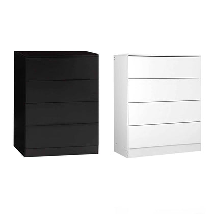 Modern Chest of Drawers Bedside Table Cabinet Nightstand 4 Drawers Bedroom White