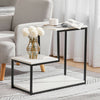 3 Tiers Sofa End Side Coffee Table Bedside Table Night Stand Lamp Marble Effect