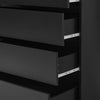 Home Matt Black Chest Of 5 Drawers Bedroom Furniture Hallway Storage Cabinet UK