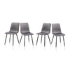 2/4 Velvet Dining Chairs Padded Seat Metal Legs Lounge Kitchen Chair Restaurant