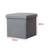 Folding Stool Seat Storage Space Box Chair Cube Footstool Pouf Bench 30x30cm