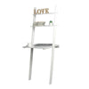 White Or Grey Ladder Desk 2 Shelf Wooden Bedroom Computer Table Work Office Unit